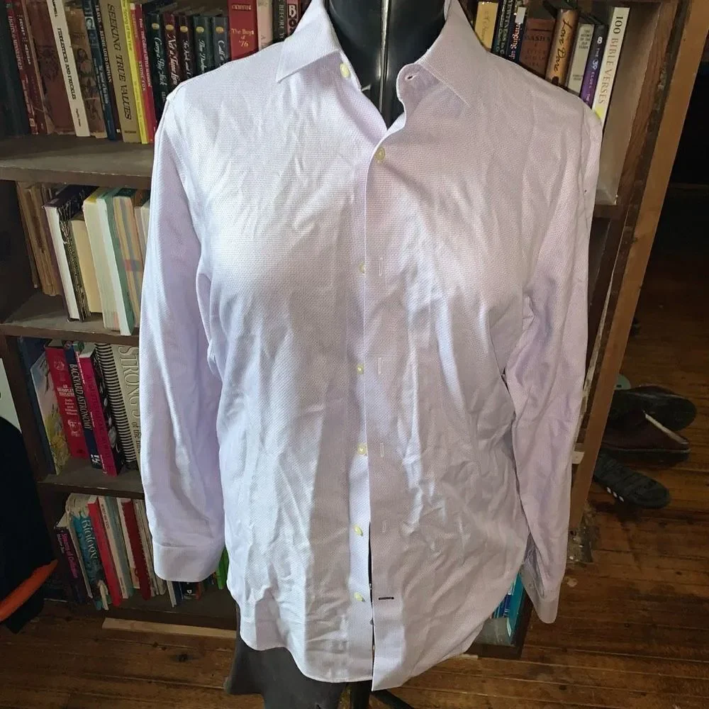 Banana Republic purple Camden fit business casual M shirt